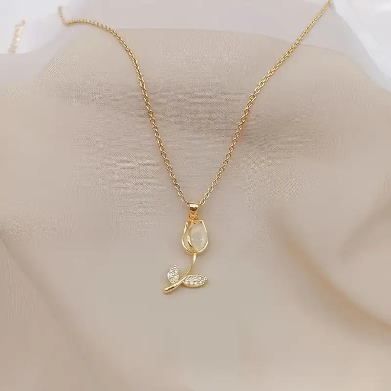 COLLAR  TULIPAN 🌷  _ROSA con ENVÍO GRATIS ⭐️⭐️⭐️⭐️⭐️