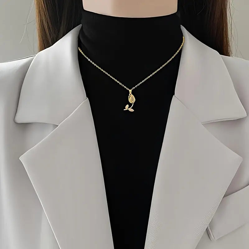 COLLAR  TULIPAN 🌷  _ROSA con ENVÍO GRATIS ⭐️⭐️⭐️⭐️⭐️